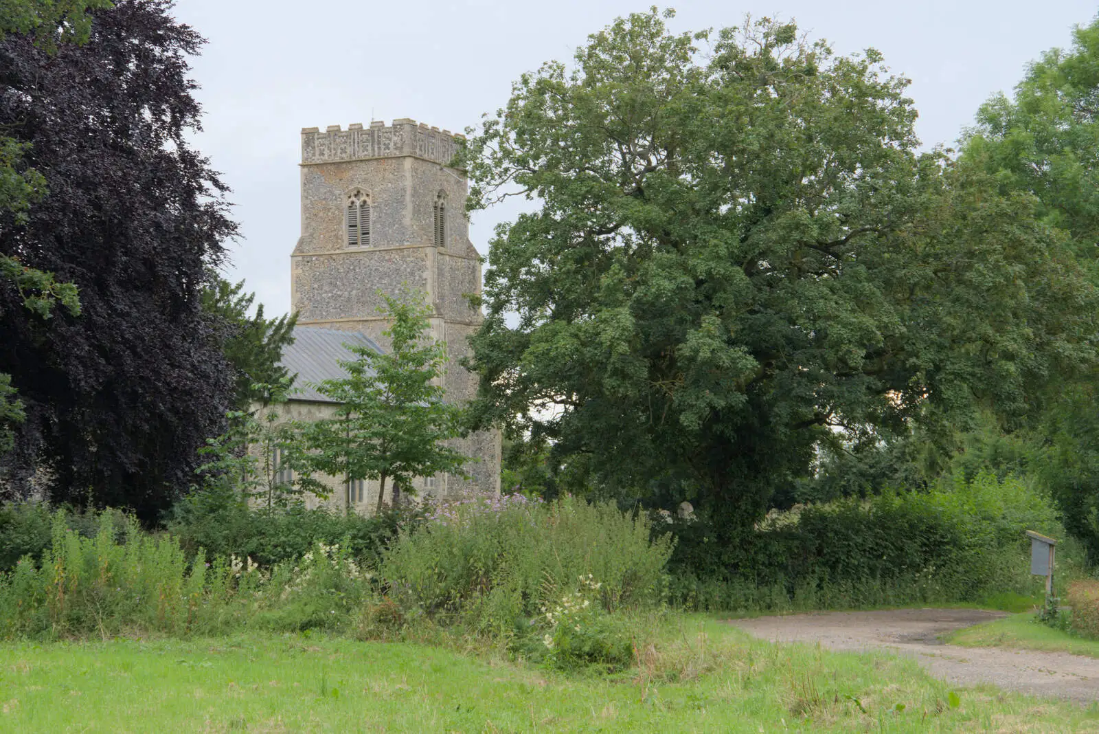 Another view of St. Nicholas, from Bedfield Hall, from A Return to Bedfield and the Church of St. Nicholas, Suffolk - 11th July 2024