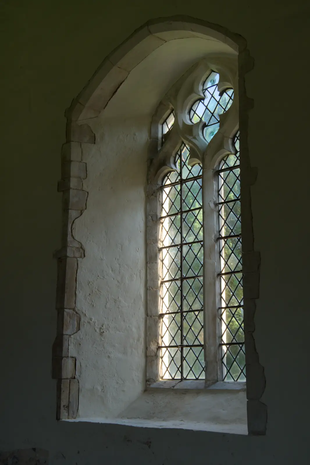 A plain glass window, from A Return to Bedfield and the Church of St. Nicholas, Suffolk - 11th July 2024