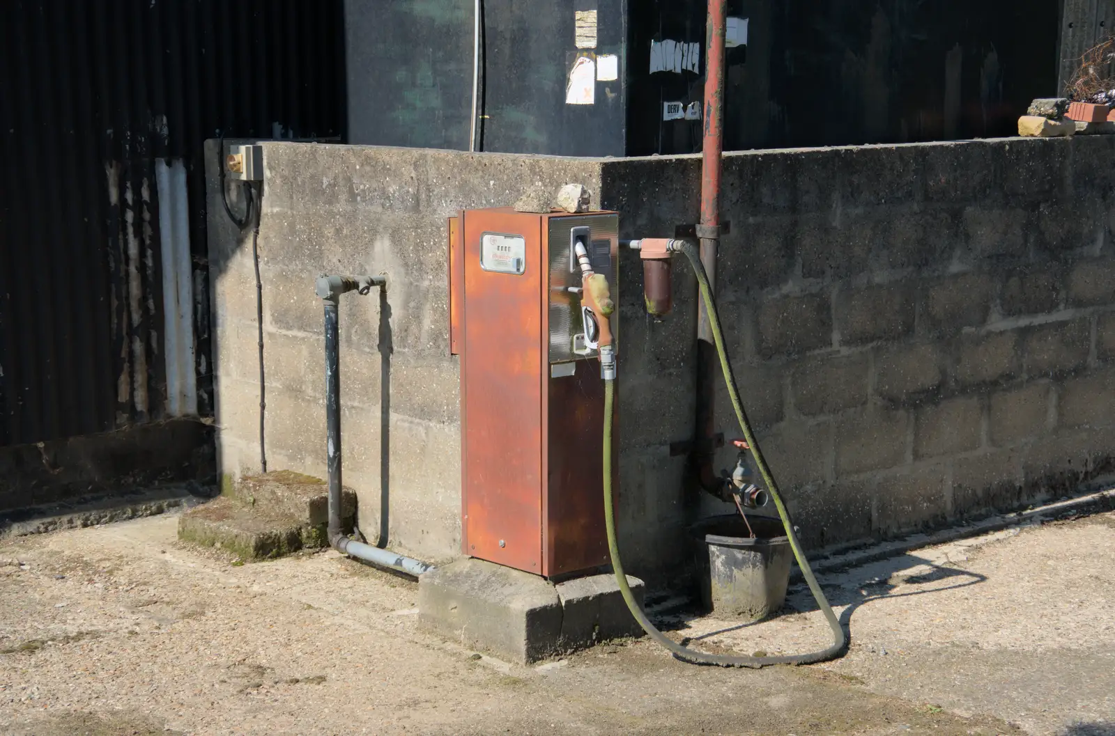 An old farm diesel pump, from A Return to Bedfield and the Church of St. Nicholas, Suffolk - 11th July 2024