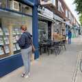 Isobel scopes out flat prices, Back on Mill Road, North Romsey, Cambridge - 12th July 2024