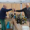 John wins a bottle of wine, The Brome and Oakley Village Fête, Brome Hall, Suffolk - 13th July 2024