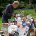 Tony looks over his stash, The Brome and Oakley Village Fête, Brome Hall, Suffolk - 13th July 2024