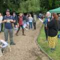 Isobel does some compéring, The Brome and Oakley Village Fête, Brome Hall, Suffolk - 13th July 2024