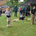 The sack race kicks off, The Brome and Oakley Village Fête, Brome Hall, Suffolk - 13th July 2024