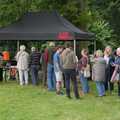 There's a big queue for the barbeque, The Brome and Oakley Village Fête, Brome Hall, Suffolk - 13th July 2024