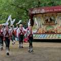 Morris dancing near the Dutch street organ, The Brome and Oakley Village Fête, Brome Hall, Suffolk - 13th July 2024