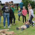 There's a few down after a tug of war, The Brome and Oakley Village Fête, Brome Hall, Suffolk - 13th July 2024