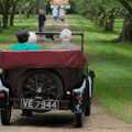 The Austin heads off down the drive, The Brome and Oakley Village Fête, Brome Hall, Suffolk - 13th July 2024