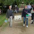 DH wanders up with the tombola, The Brome and Oakley Village Fête, Brome Hall, Suffolk - 13th July 2024