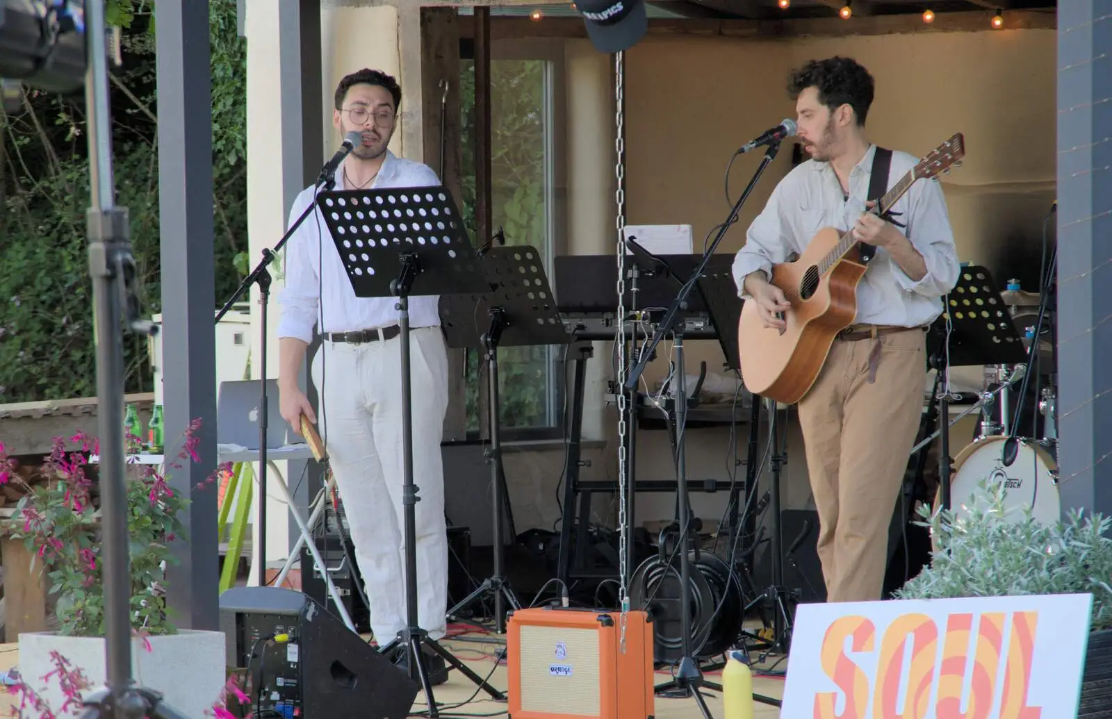 The first act - something 'feet' - are on, from Lane's End Festival, Bressingham, Norfolk - 14th July 2024