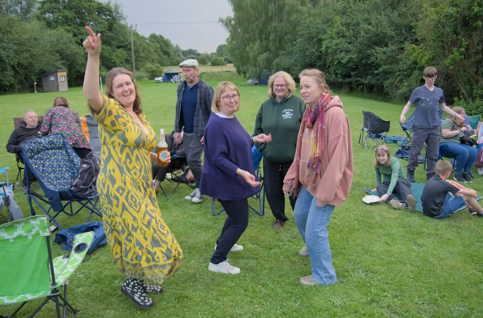 Isobel does some dancing, from Lane's End Festival, Bressingham, Norfolk - 14th July 2024