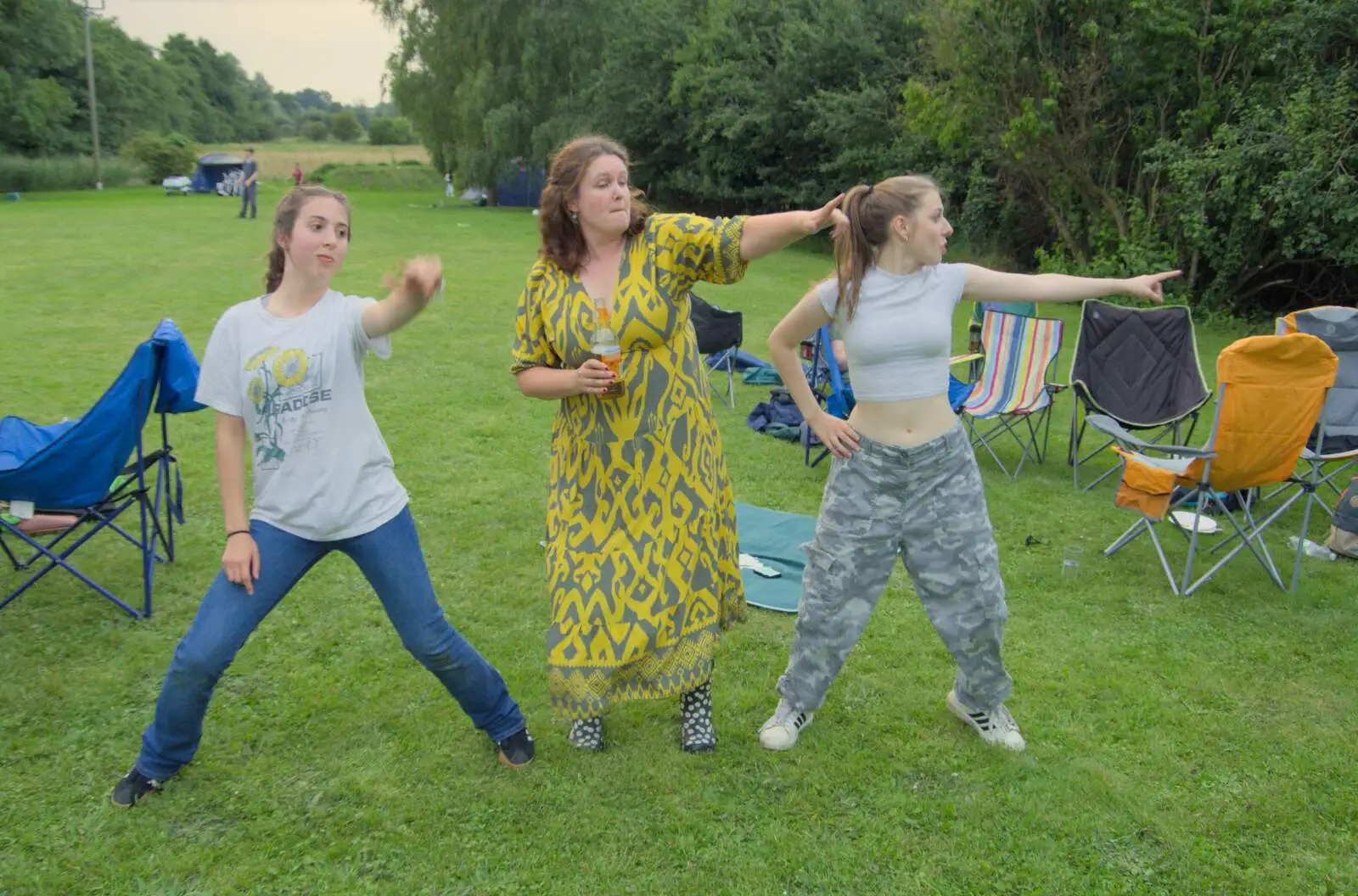 More synchronised dancing with Isobel, from Lane's End Festival, Bressingham, Norfolk - 14th July 2024