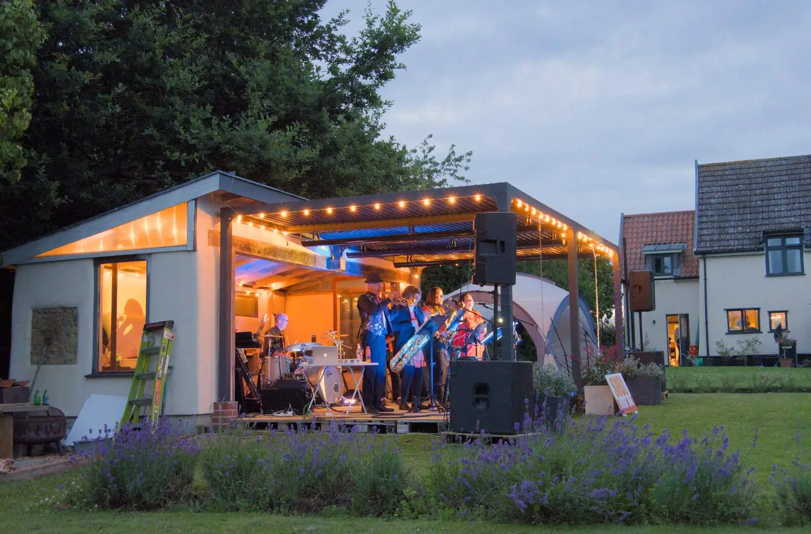 The band does its thing, from Lane's End Festival, Bressingham, Norfolk - 14th July 2024