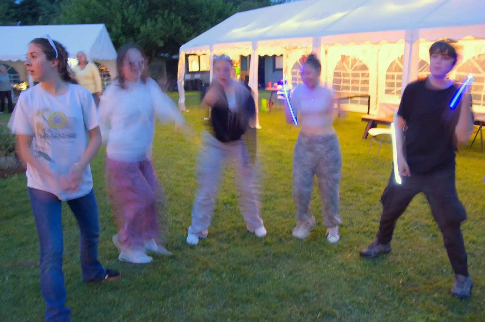 Fred's finger-ring-lights are in action, from Lane's End Festival, Bressingham, Norfolk - 14th July 2024