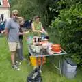 Pete hangs around the food table, Lane's End Festival, Bressingham, Norfolk - 14th July 2024