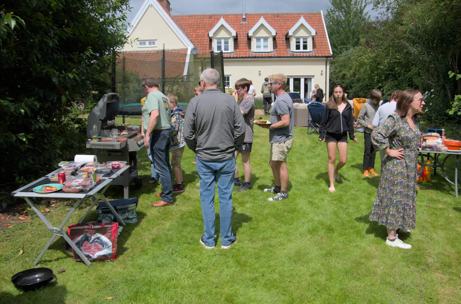 A barbeque at Megan's, from Lane's End Festival, Bressingham, Norfolk - 14th July 2024