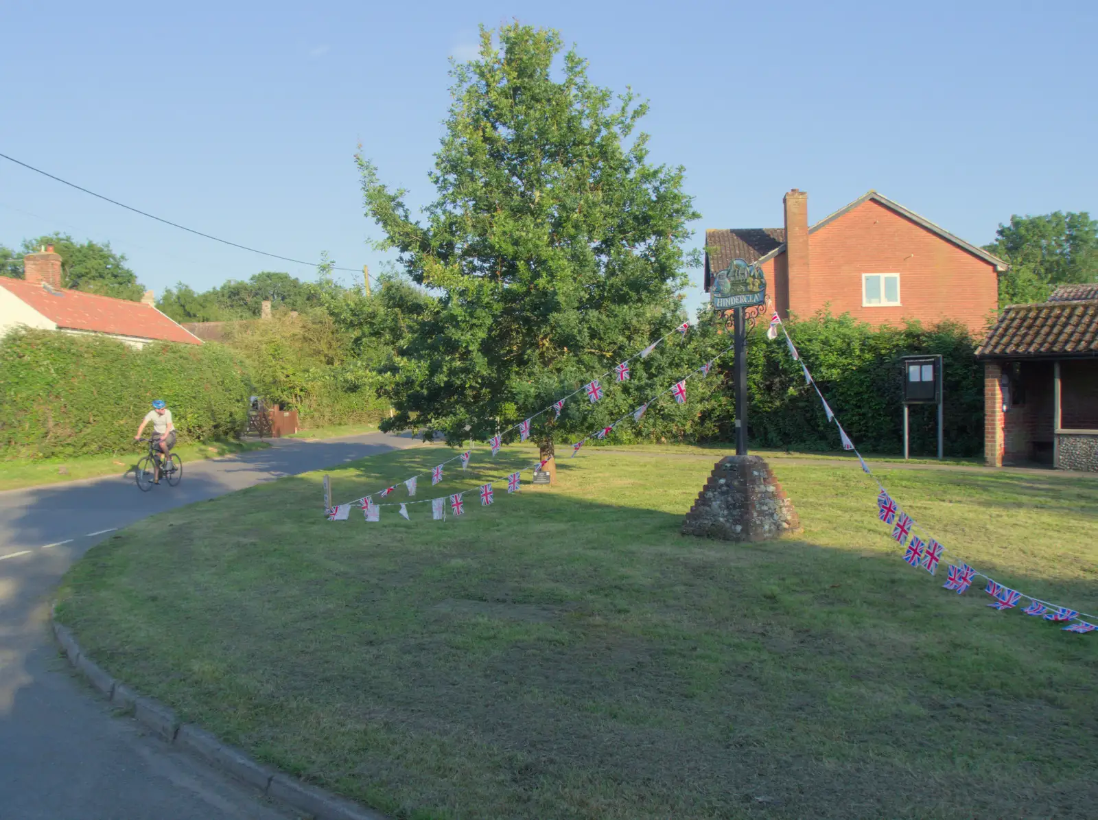 The Boy Phil cycles through Hinderclay, from The BSCC at Gissing Crown and Thelnetham White Horse - 18th July 2024