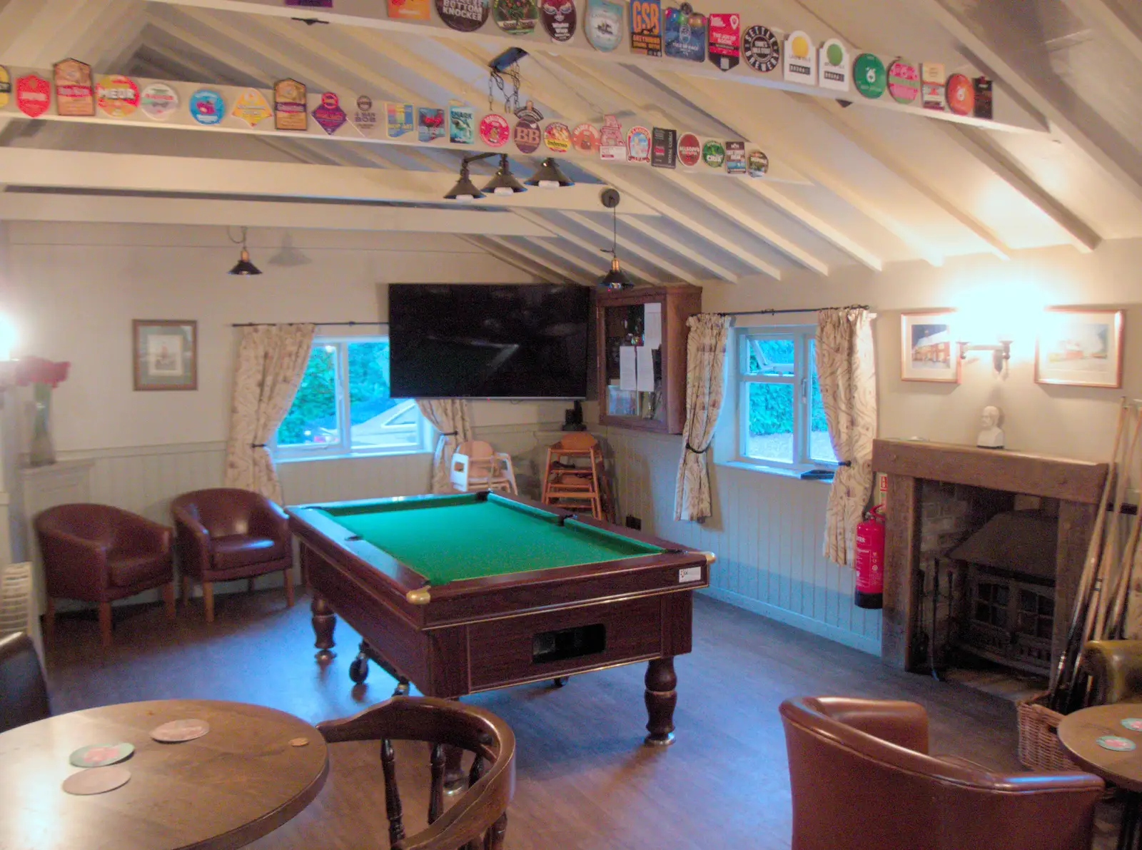 The pool room of the Crosskeys, Redgrave, from The BSCC at Gissing Crown and Thelnetham White Horse - 18th July 2024