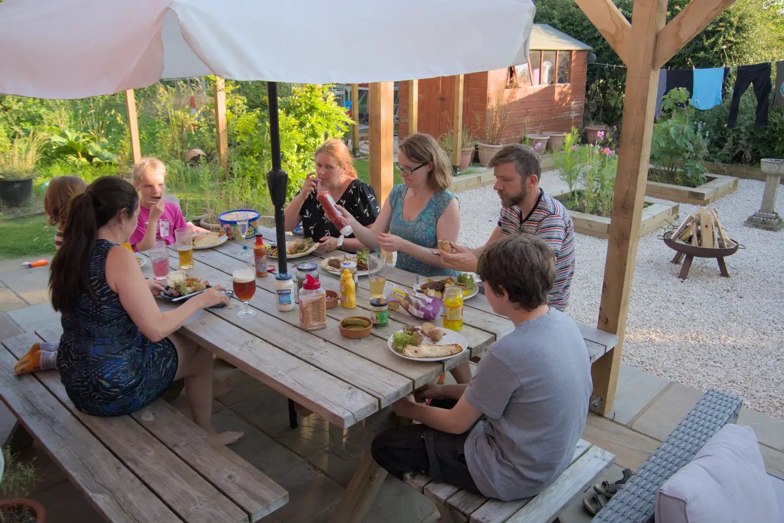 It's barbeque and beer on the patio, from Isobel's Relatives Visit, Brome, Suffolk - 20th July 2024