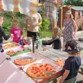 We get giant pizzas from the Eye kebab shop, Isobel's Relatives Visit, Brome, Suffolk - 20th July 2024