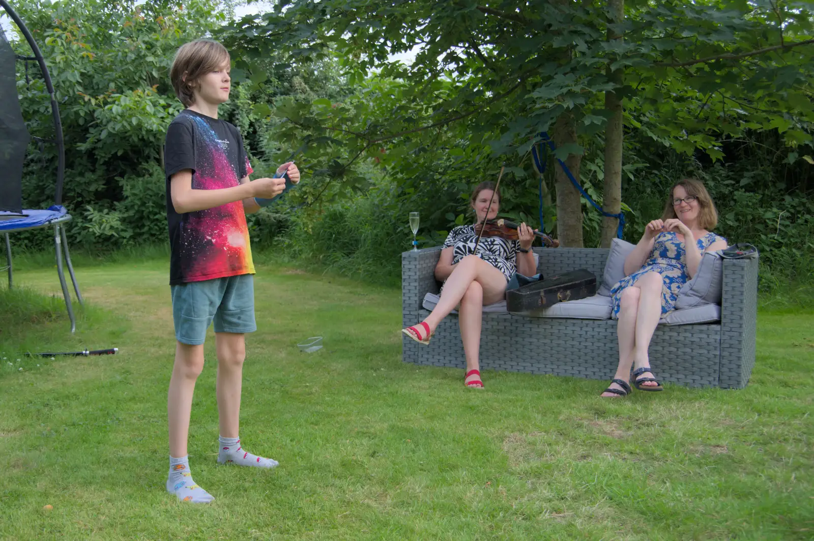 Harry comperes a family talent show, from Isobel's Relatives Visit, Brome, Suffolk - 20th July 2024