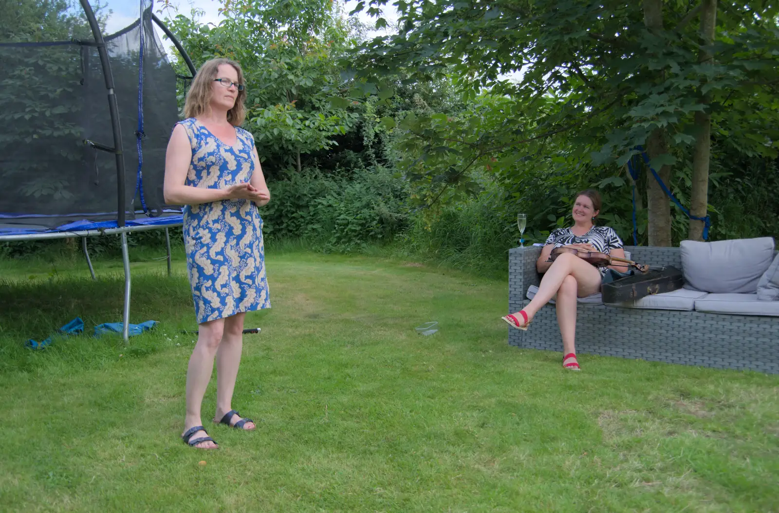 Sheena recites the poem Jaberwocky, from Isobel's Relatives Visit, Brome, Suffolk - 20th July 2024