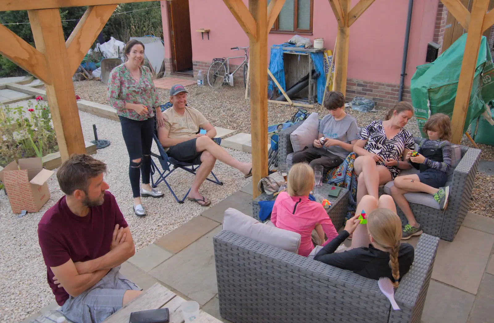 Everyone seems to be doing cubes, from Isobel's Relatives Visit, Brome, Suffolk - 20th July 2024