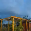 Dark skies over the new arbour, Isobel's Relatives Visit, Brome, Suffolk - 20th July 2024