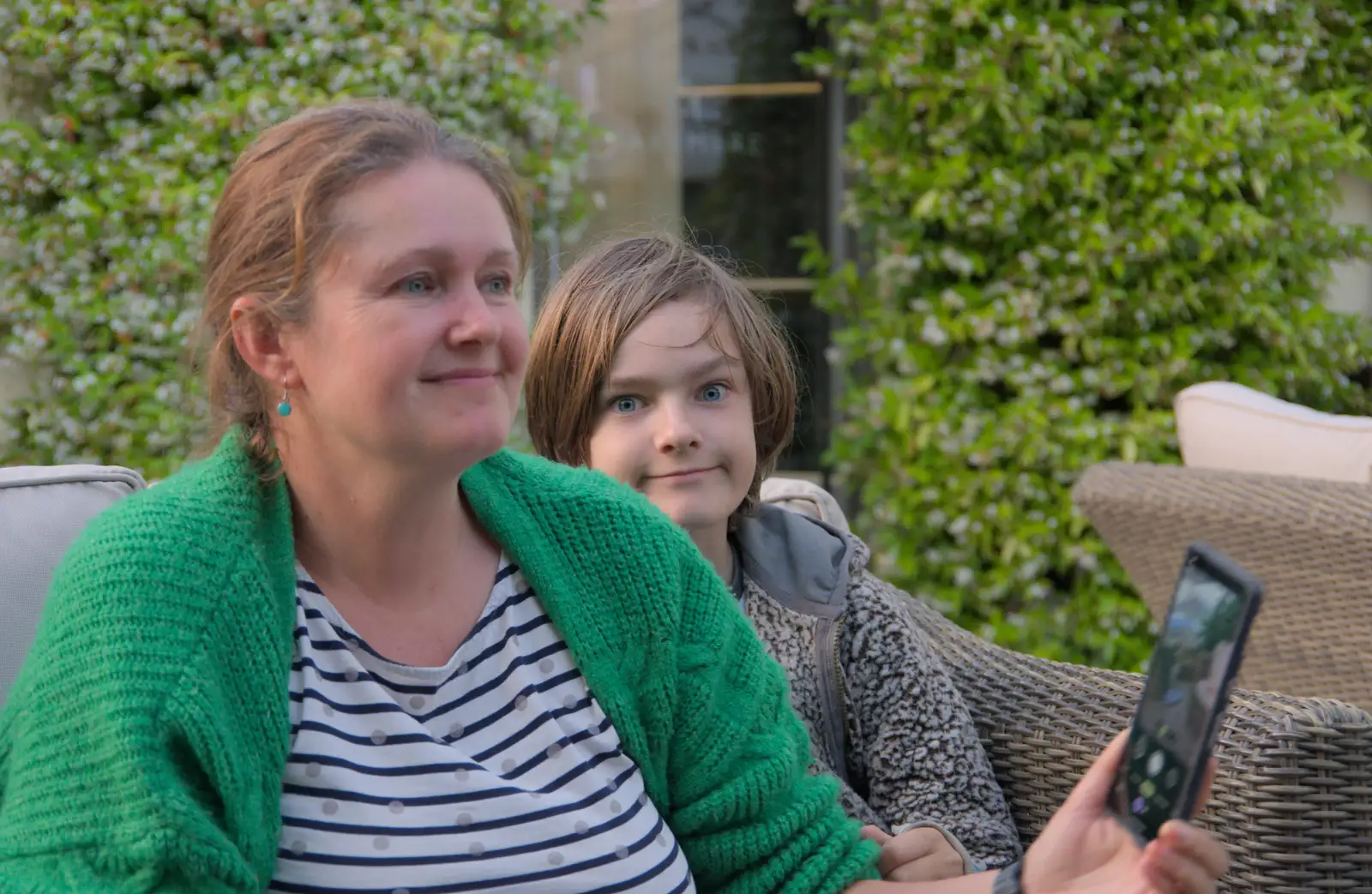 Harry gives a funny look, from Isobel's Relatives Visit, Brome, Suffolk - 20th July 2024