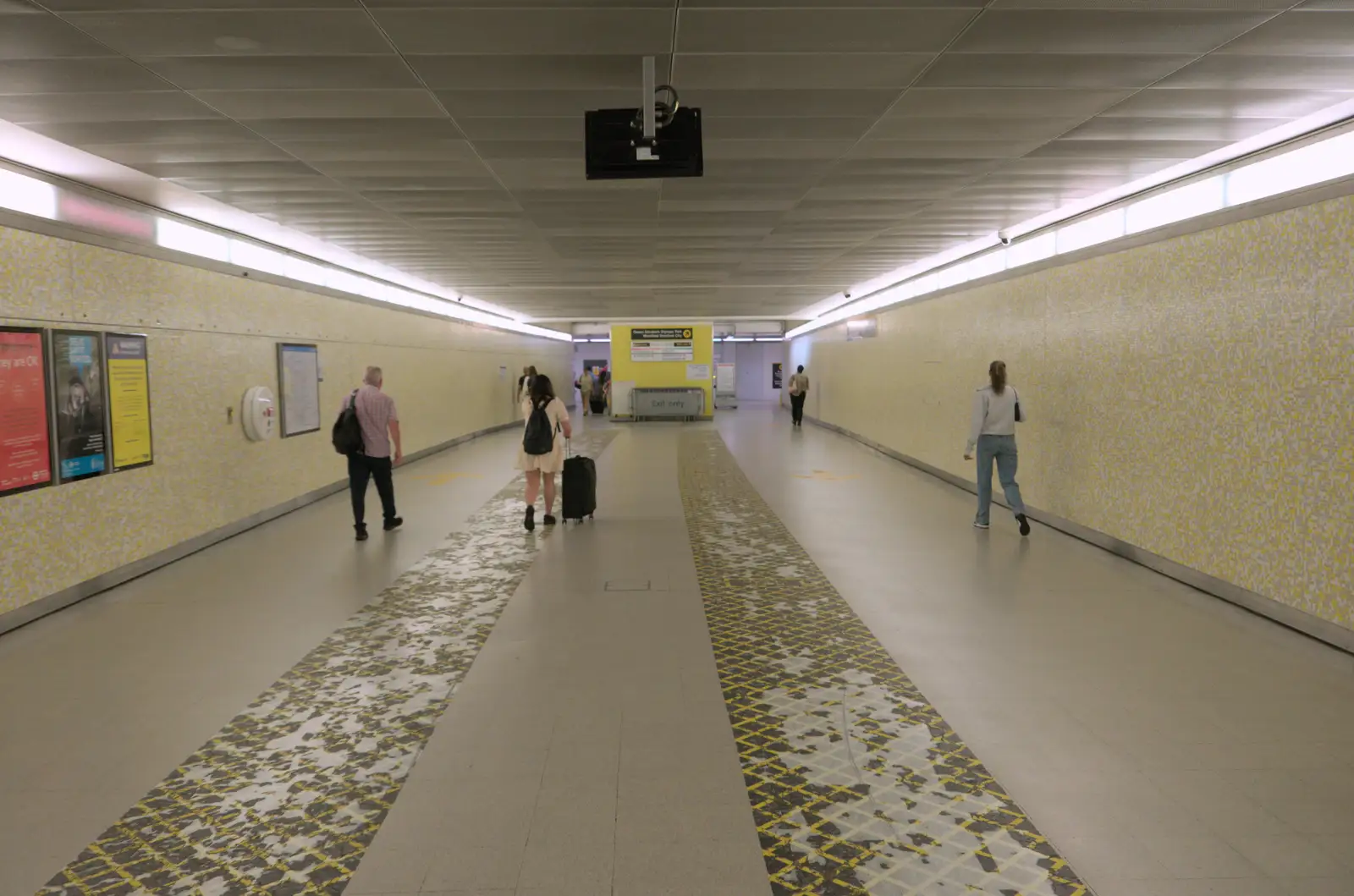 A wide tunnel at Stratford Station, from An Olympic Road Trip from Diss to Marseille, France - 3rd August 2024