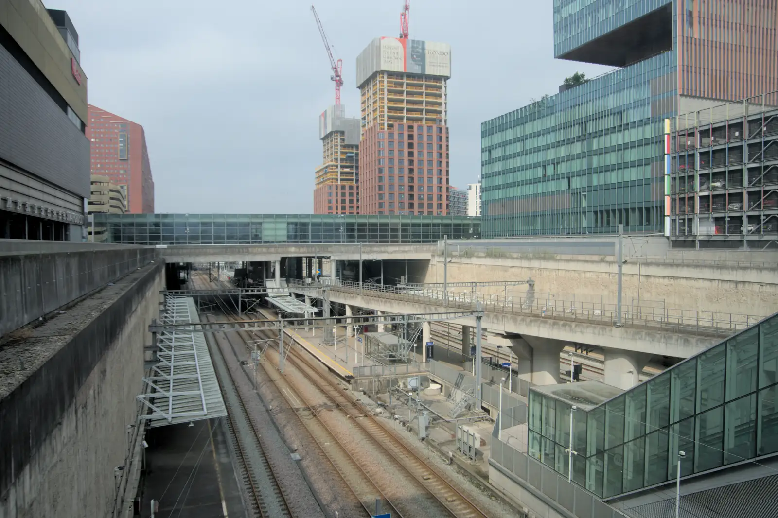 The concrete bowels of Stratford International, from An Olympic Road Trip from Diss to Marseille, France - 3rd August 2024