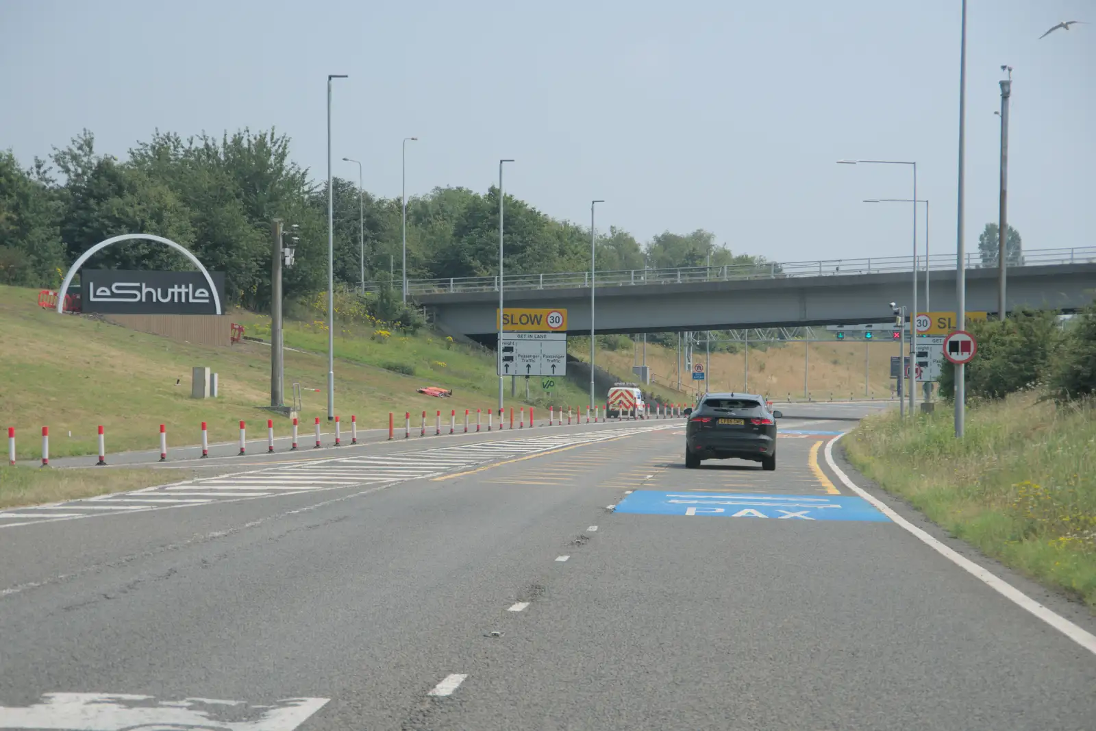 We reach the LeShuttle terminal, from An Olympic Road Trip from Diss to Marseille, France - 3rd August 2024