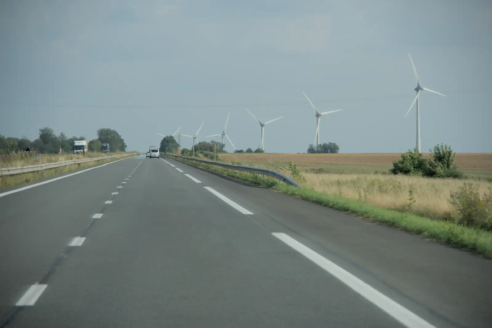 France is full of wind turbines, from An Olympic Road Trip from Diss to Marseille, France - 3rd August 2024