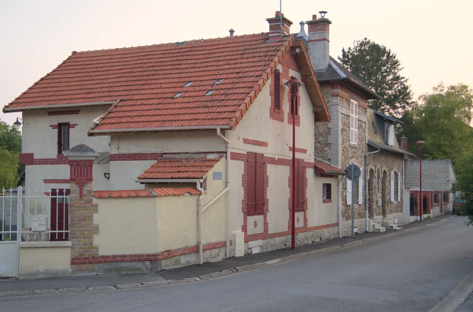 French houses in Guignicourt, from An Olympic Road Trip from Diss to Marseille, France - 3rd August 2024