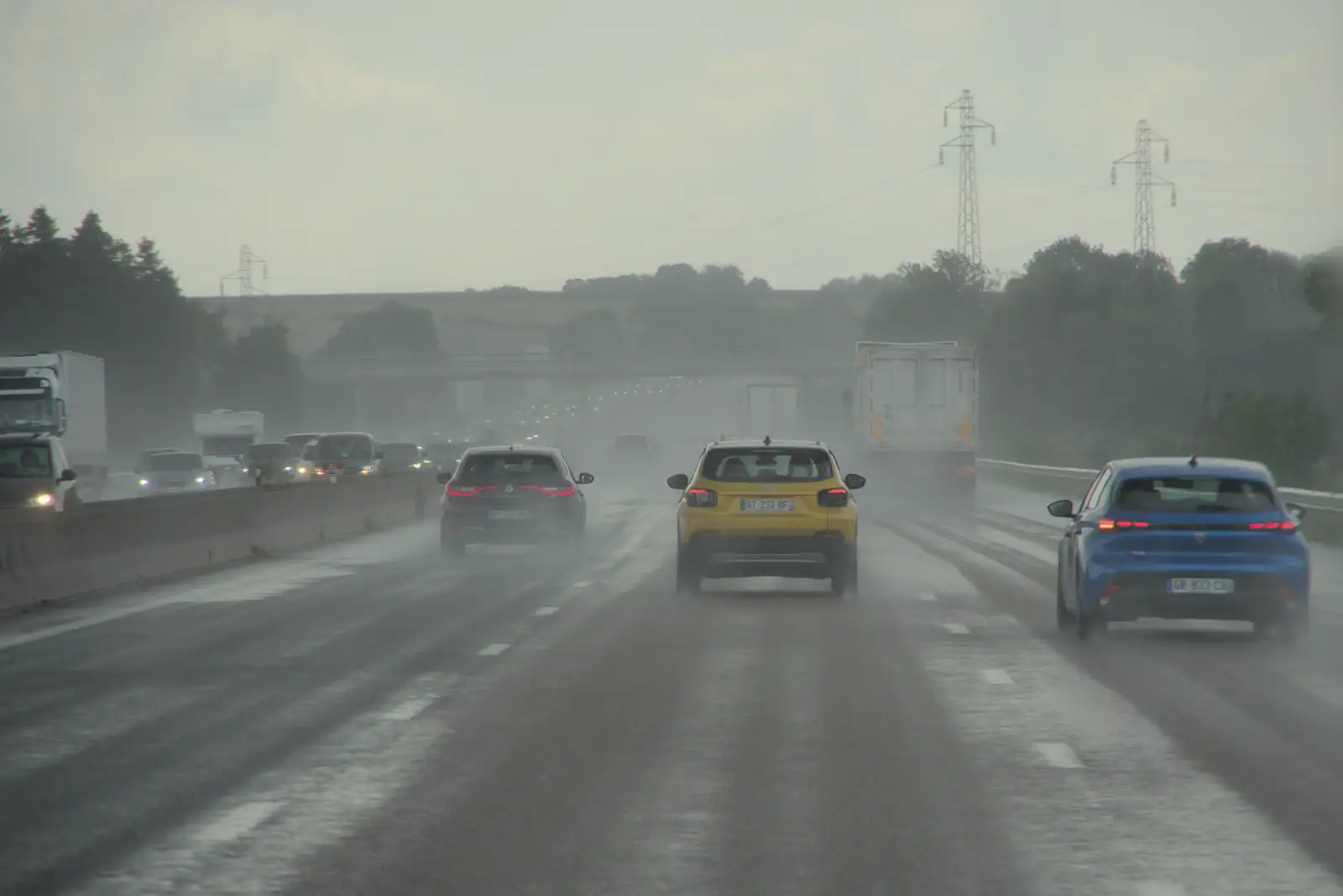 It lashes rain briefly, from An Olympic Road Trip from Diss to Marseille, France - 3rd August 2024