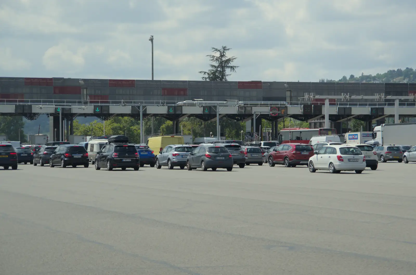 We drive through yet another toll plaza, from An Olympic Road Trip from Diss to Marseille, France - 3rd August 2024