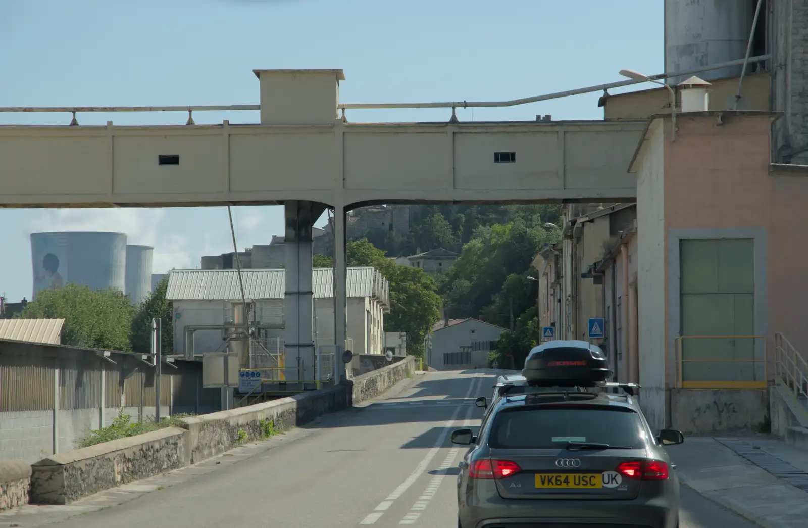 It's quite industrial near Cruas power station, from An Olympic Road Trip from Diss to Marseille, France - 3rd August 2024