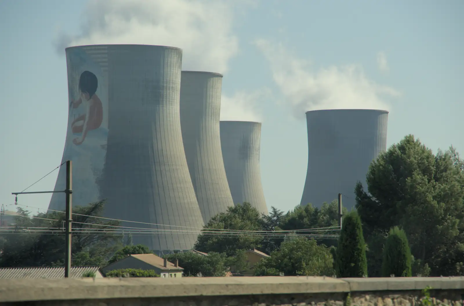 The cooling towers of Cruas nuclear power station, from An Olympic Road Trip from Diss to Marseille, France - 3rd August 2024