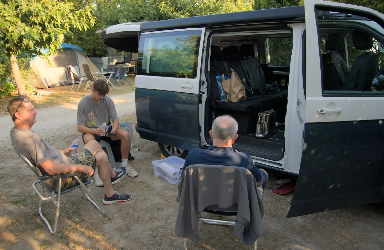 We hang out by the van for a bit, from An Olympic Road Trip from Diss to Marseille, France - 3rd August 2024