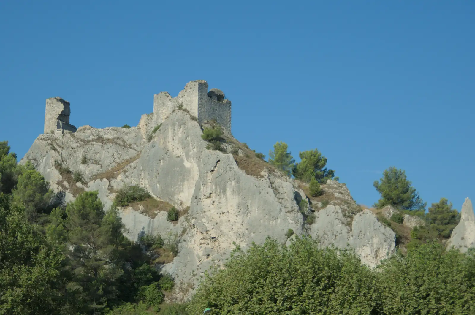 A ruined castle on a hill, from An Olympic Road Trip from Diss to Marseille, France - 3rd August 2024