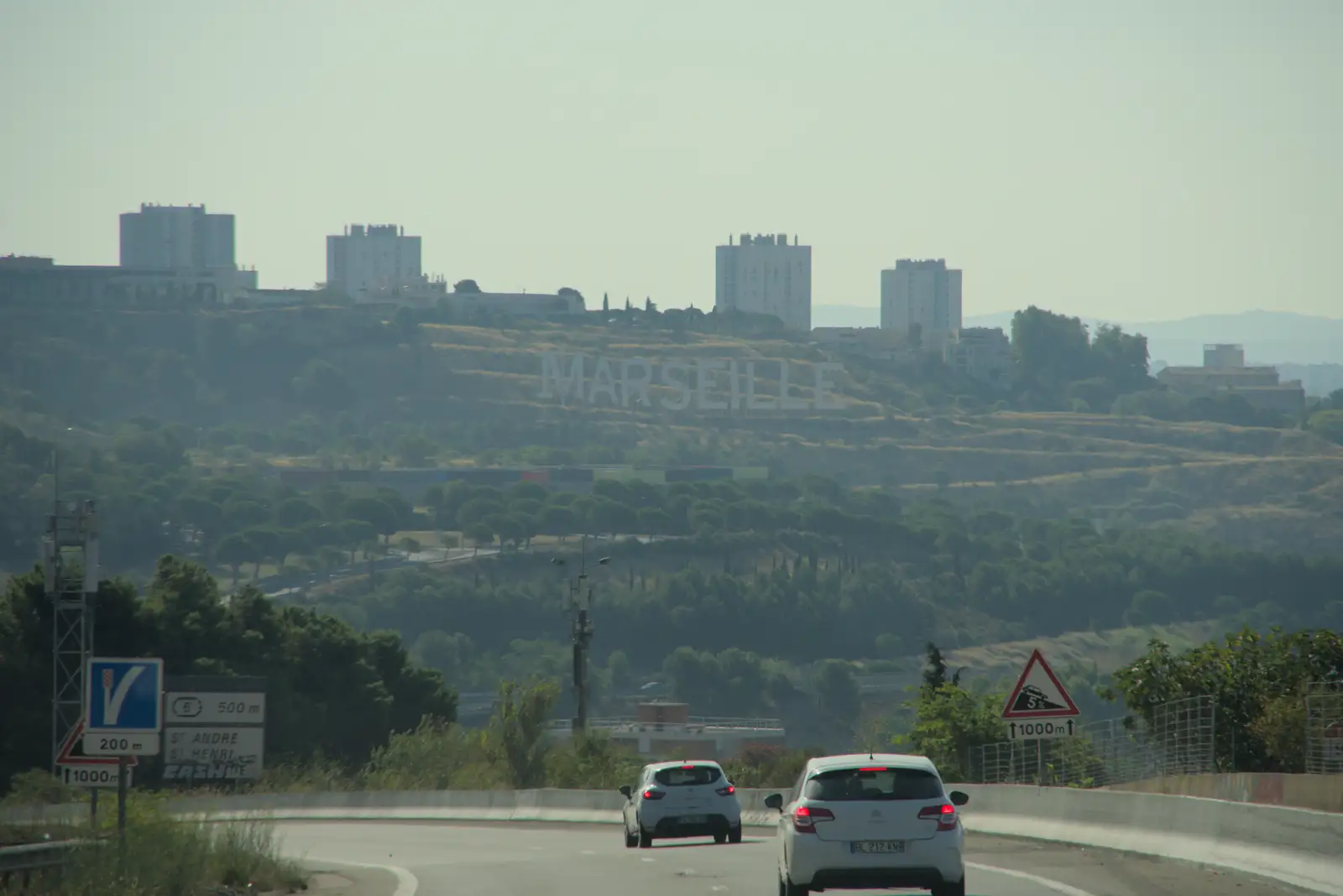 Our first glimpse of Marseille, from An Olympic Road Trip from Diss to Marseille, France - 3rd August 2024