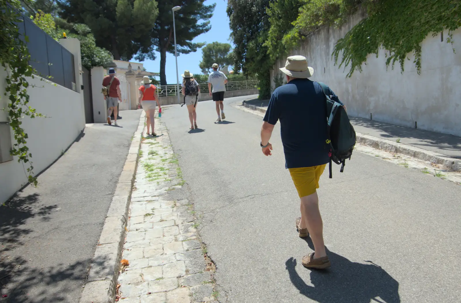 Hamish follows up the pack as we head to the beach, from Hannah and Olympic ILCA 6 Sailing, Marseille, France - 5th August 2024