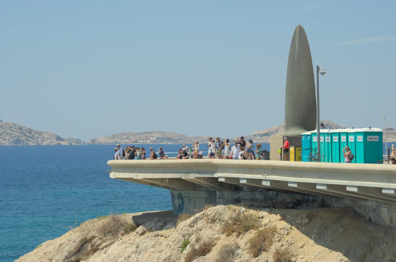 Crowds on the Corniche Kennedy, from Hannah and Olympic ILCA 6 Sailing, Marseille, France - 5th August 2024