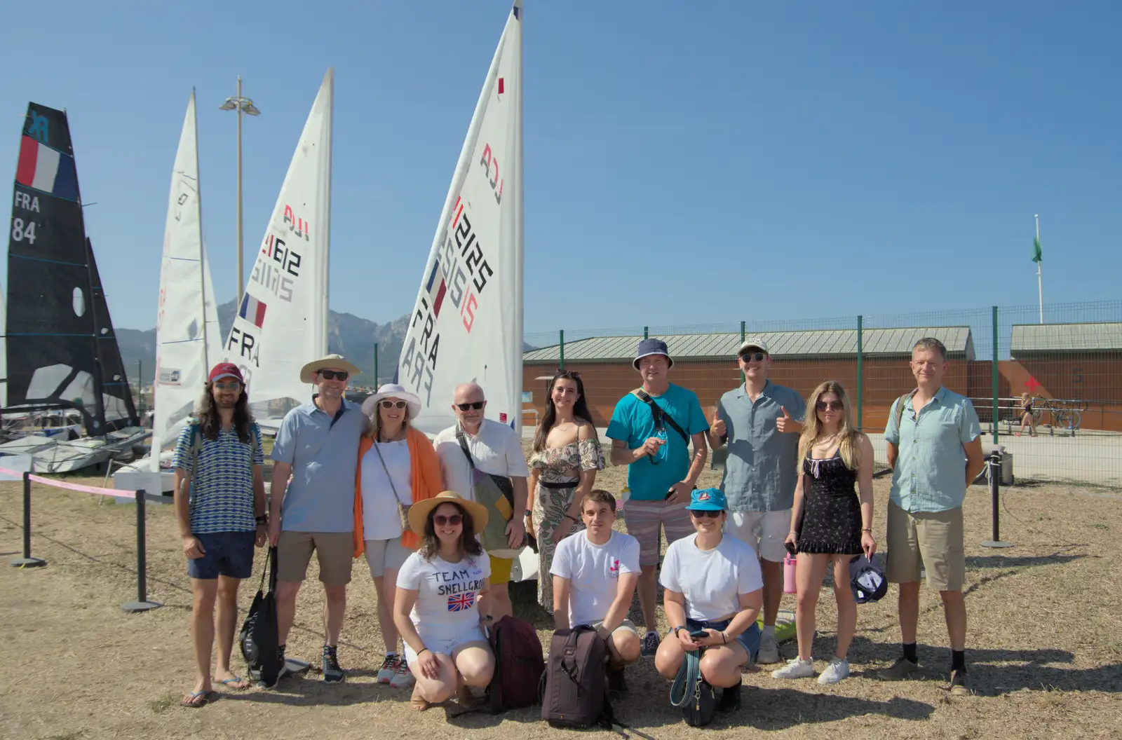 Nosher joins in with the Team Snellgrove photo, from Hannah and Olympic ILCA 6 Sailing, Marseille, France - 5th August 2024