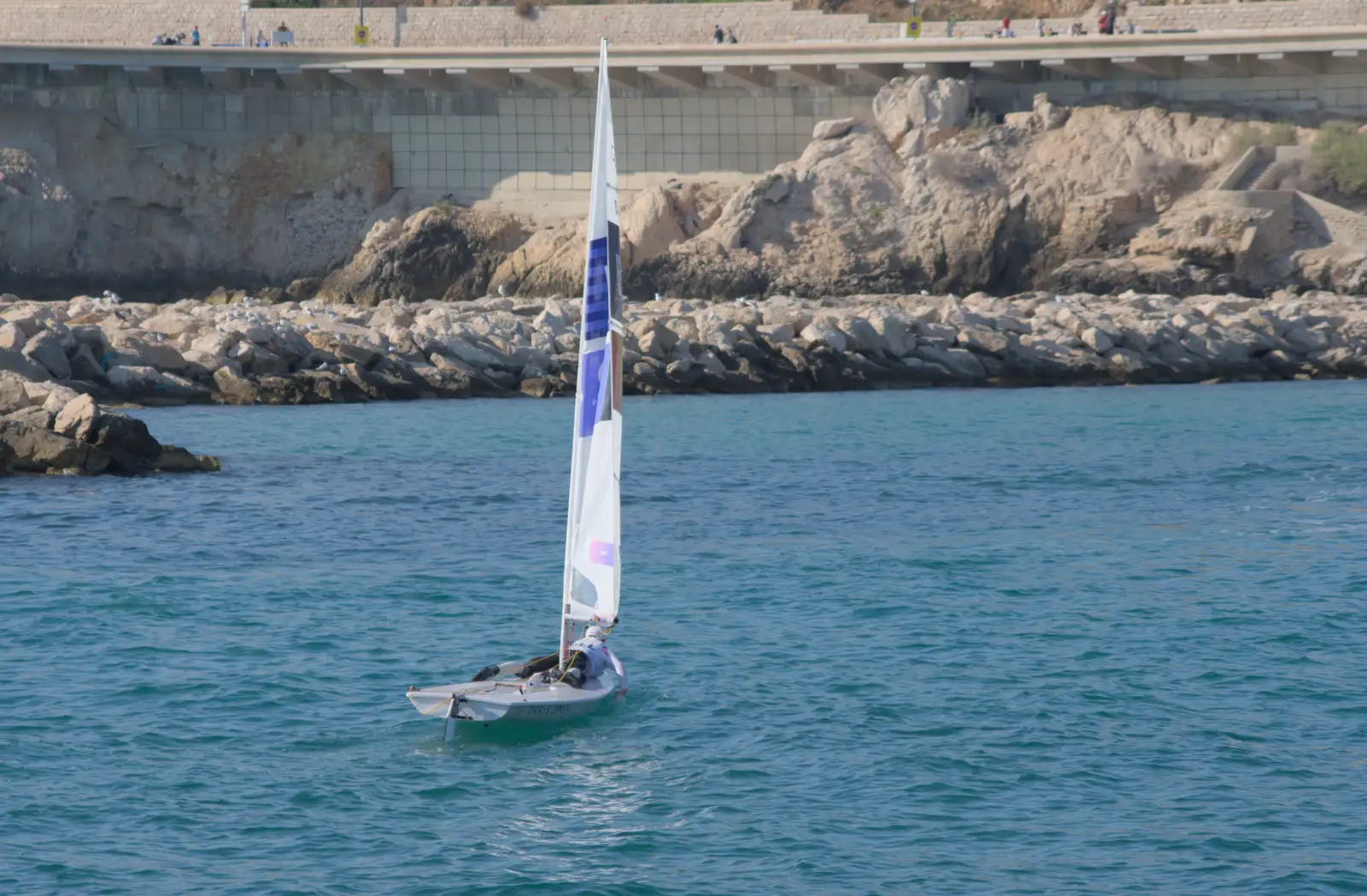 One of the ILCAs has been abandoned, from Hannah and Olympic ILCA 6 Sailing, Marseille, France - 5th August 2024