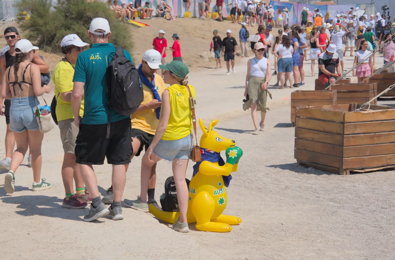 An Australian boxing kangaroo, from Olympic Non-Sailing, Notre Dame, and the Journey Home, Marseille, France - 8th August 2024