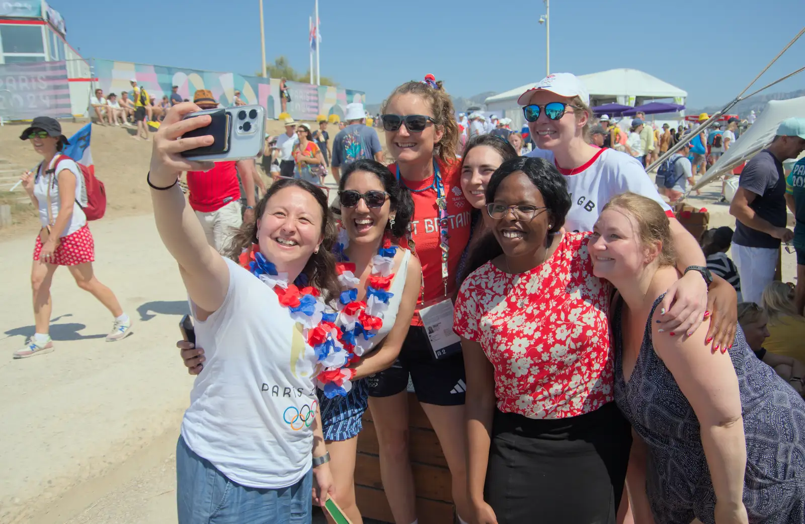 It's time for another selfie, from Olympic Non-Sailing, Notre Dame, and the Journey Home, Marseille, France - 8th August 2024