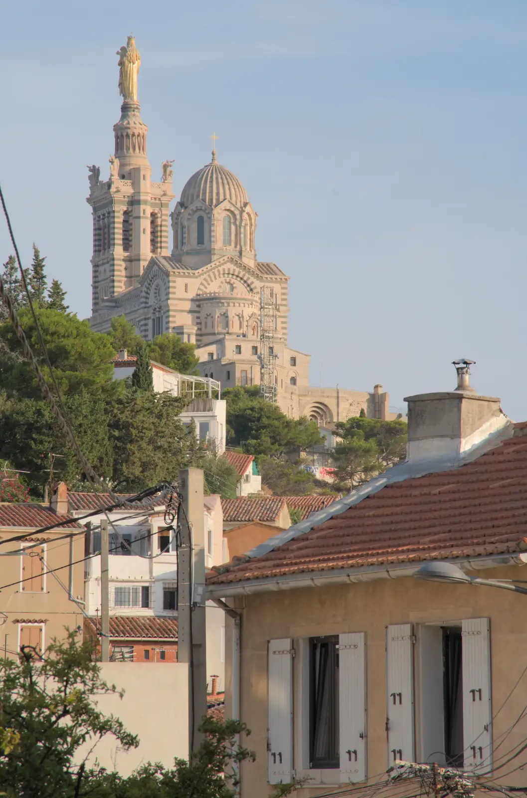 Notre-Dame de la Garde, or la Bonne Mère, from Olympic Non-Sailing, Notre Dame, and the Journey Home, Marseille, France - 8th August 2024