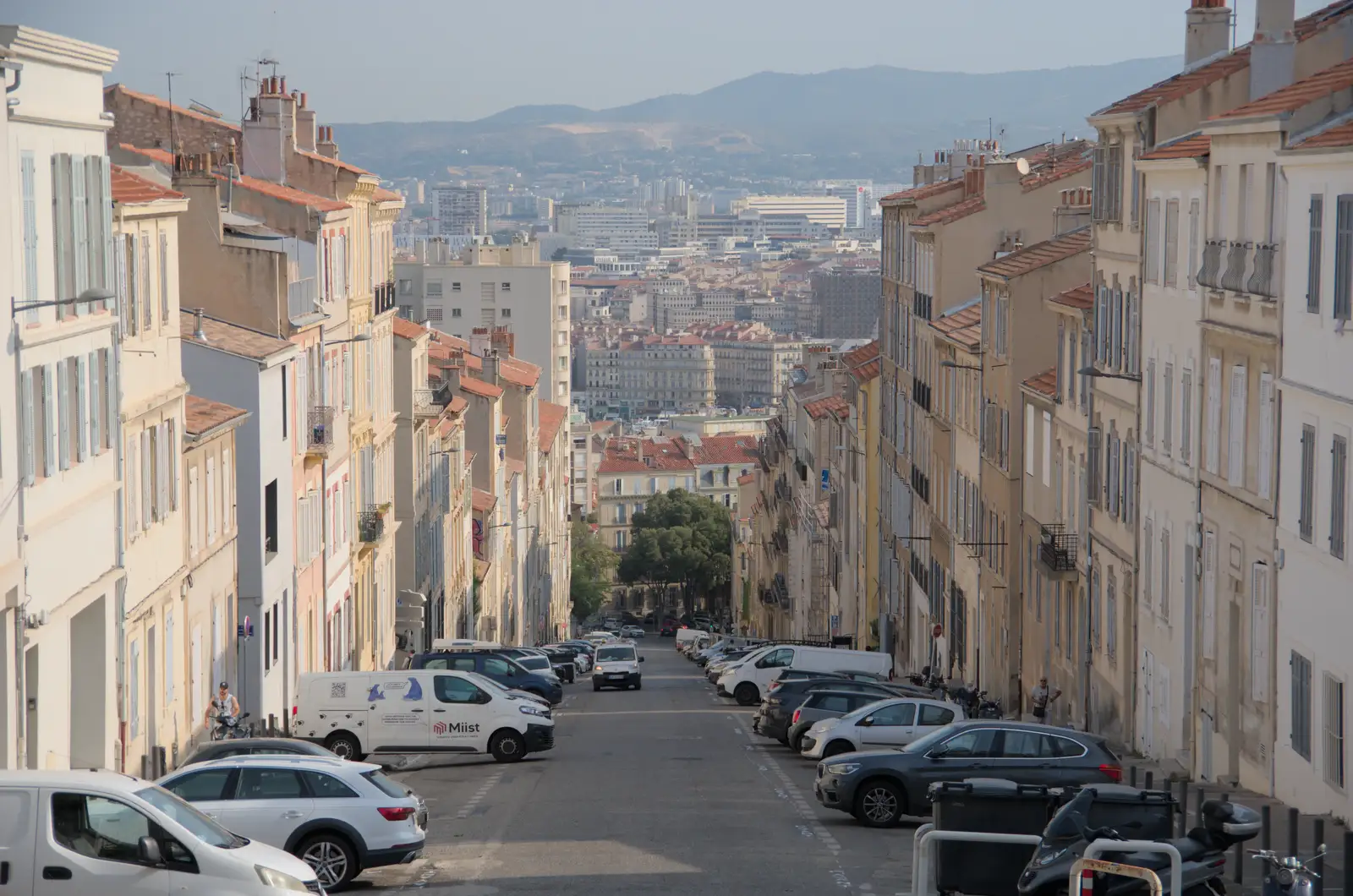 We head down a wide sreet to the old town, from Olympic Non-Sailing, Notre Dame, and the Journey Home, Marseille, France - 8th August 2024