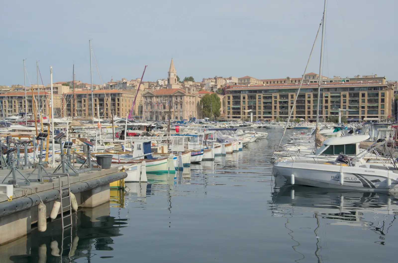 The marina in Marseille, from Olympic Non-Sailing, Notre Dame, and the Journey Home, Marseille, France - 8th August 2024